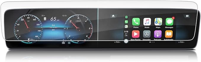 Tempered Glass Screen Protector Compatible with Mercedes CLA EQB GLA GLB Class 2022-2024,9H Hardness Shock Resistant,Mbux Dual 10.25-in Touchscreen