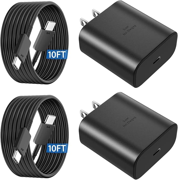 45W Samsung Super Fast Phone Charger, USB C Fast Charger Samsung Charger Fast Charging Cord Samsung Galaxy S25 S24 Ultra Charger 10FT Type C Charger Cable for Samsung Galaxy S25 Ultra/S25/S24/S23/S22