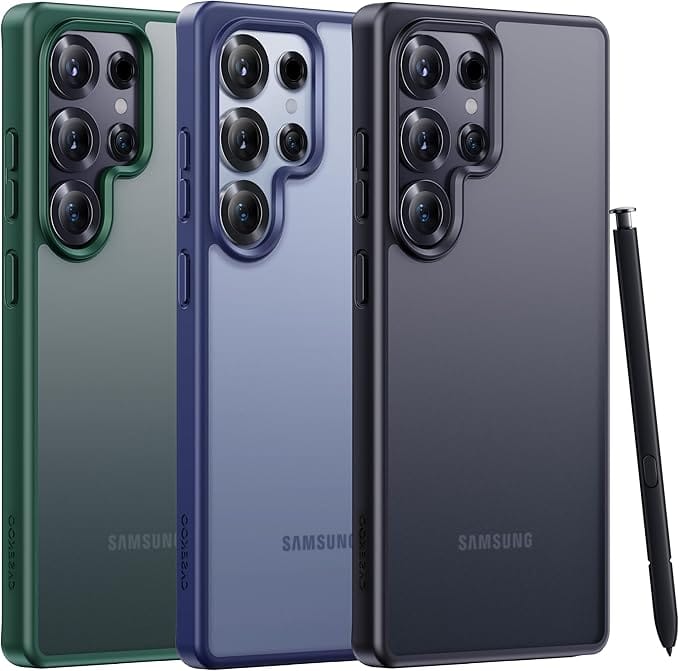 CASEKOO Genuine Official for Samsung Galaxy S25 Ultra Case [16FT Military Drop Protection] [Anti Stain Tech] Slim Matte Translucent Shockproof Protective S25 Ultra Case 6.9'', Black