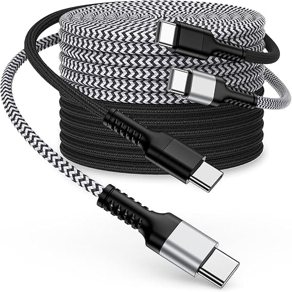 USB C to C Charging Cable for Apple iPhone 16 Pro Max/16 Pro/15/15 Plus, Braided Long 10FT iPhone 16 Fast Charger Power Cord, Android Samsung Type C Charger Cord for Galaxy S25 S24 A16 A15 A54, Google